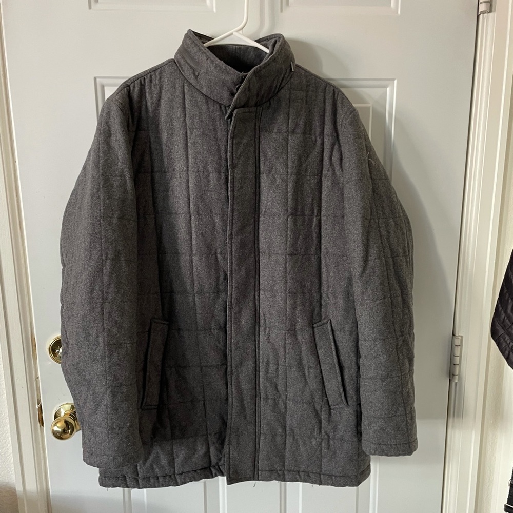 Cardinal of Canada Men’s  Mercer Box Quilted Wool Blend Jacket Grey Sz XL